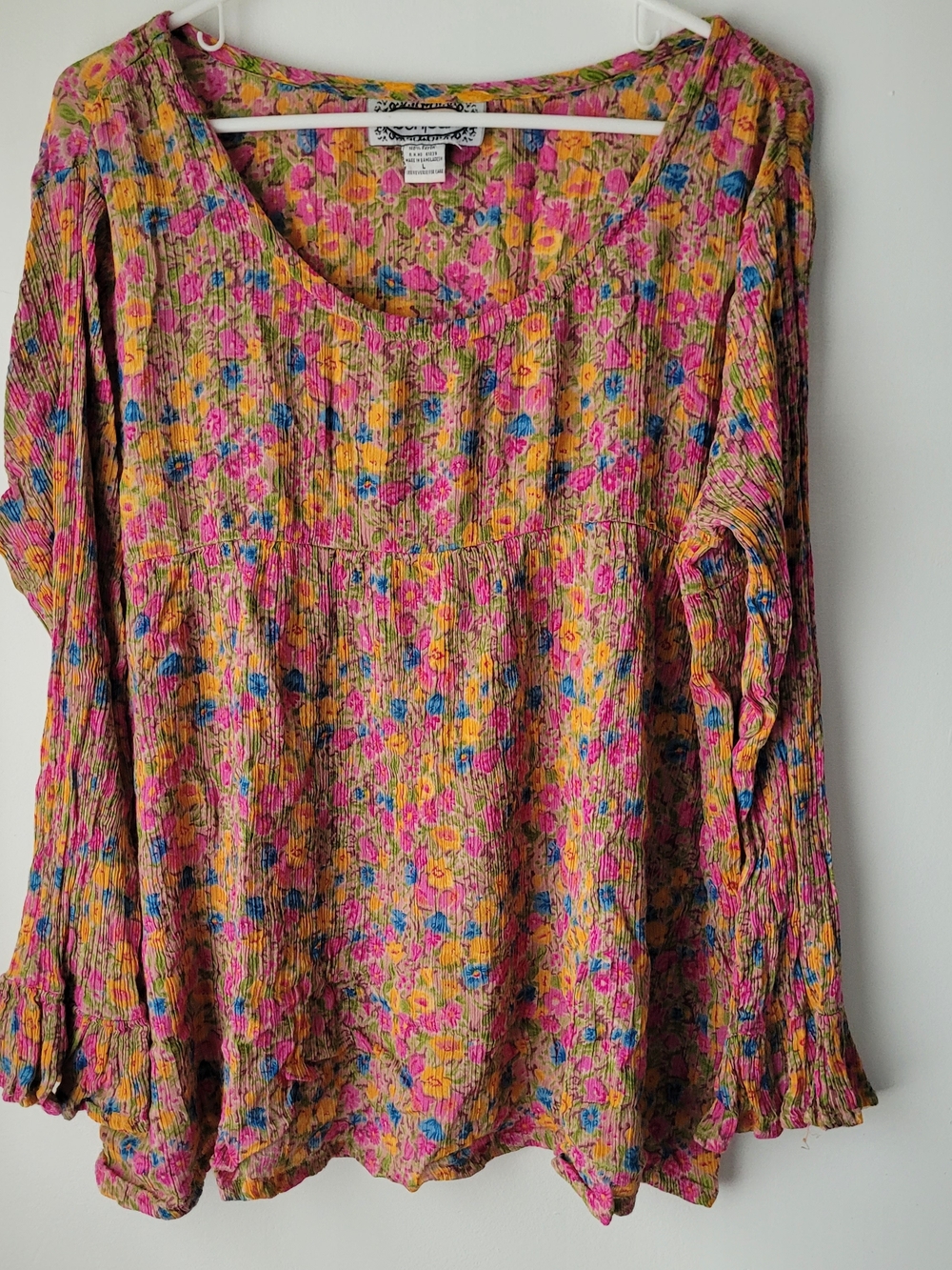 Bonjour Women Floral Print Blouse Size L